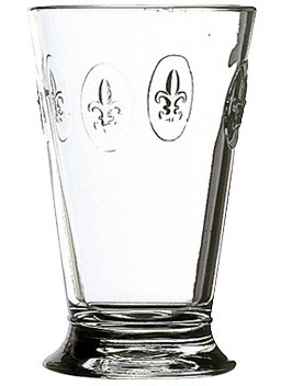 WYSOKIE SZKLANKI La Rochere - KOMPLET 6 SZTUK - Fleur de Lys - Lilijka 629201