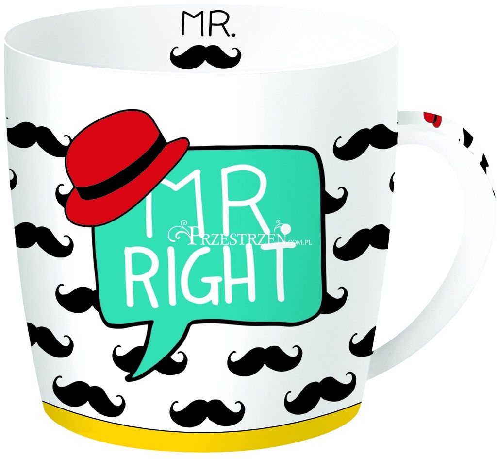 KUBEK PORCELANOWY W PUSZCE - Mr. Right  217 RIGH)