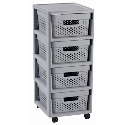 Curver REGAŁ SZAFKA INFINITY 4x11L AŻUROWY 3253924356006
