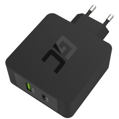 Green Cell Ładowarka USB-C 30W Power Delivery z portem USB QC3.0 i przewodem USB-C GreenCell) CHAR08