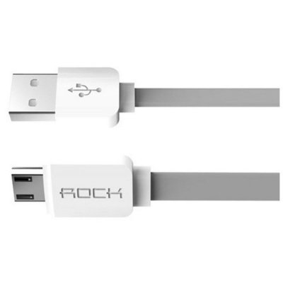 ROCK Kabel ROCK Micro USB Płaski 100cm : Kolor - szary 645