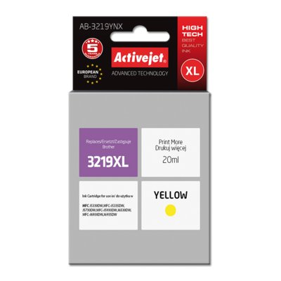 ActiveJet Tusz AB-3219YNX do drukarki Brother zamiennik LC3219Y supreme 20ml yellow) AB-3219YNX