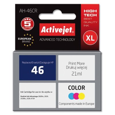 ACTIVEJET ACTIVEJET AH-46CR deskjet ink adv: 2020hc, 2029, 2520hc, 2529, 4729  /W48h/  __BŁYSKAWICZNA REALIZACJA ZAMÓWIENIA ______SPRAWDŹ!!!___