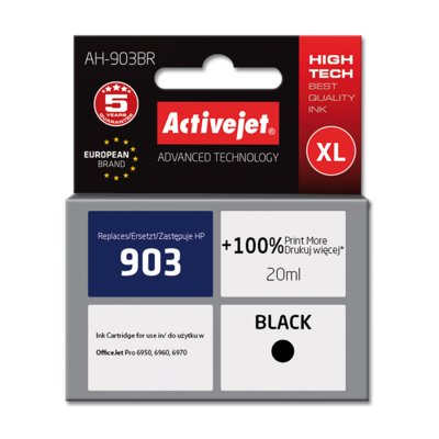 ActiveJet Tusz AH-903BR zamiennik HP 903 T6L99AE czarny AH-903BR