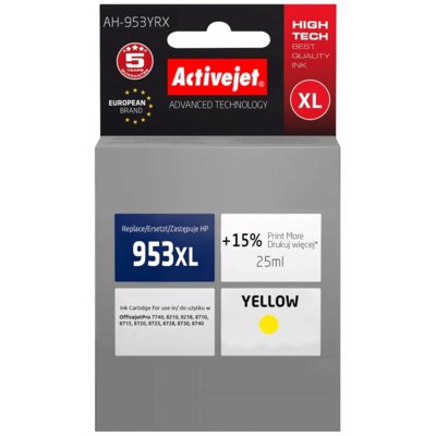 ActiveJet AH-953YRX tusz yellow zamiennik HP 953XL F6U18AE AH-953YRX