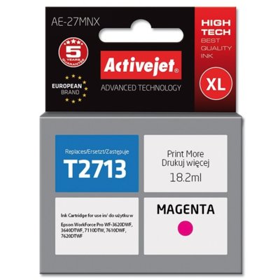 ActiveJet Tusz AE-27MNX (do drukarki Epson, zamiennik 27XL T2713 supreme 18,2ml magenta Chip) EXPACJAEP0268