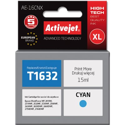 ActiveJet Tusz AE-16CNX do drukarki Epson zamiennik T1632 supreme 15ml cyan) AE-16CNX