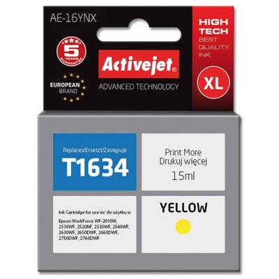 ActiveJet Tusz AE-16YNX do drukarki Epson zamiennik T1634 supreme 15ml yellow) AE-16YNX
