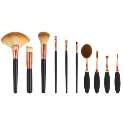 Rio Beauty Makeup Artist Professional Cosmetic Brush Collection zestaw 10 profesjonalnych pędzli i szczotek z włosiem z mikrofibry do makijażu