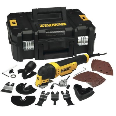 DEWALT Oscylacyjne narzędzie wielofunkcyjne 300 W + akcesoria i kufer DWE315 DWE (DWE315KT)