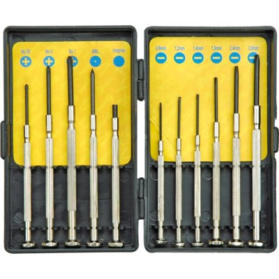 VOREL wkrętaki precyzyjne PŁ 0,9-3mm PH00 PH0 PH1 11szt. 64330