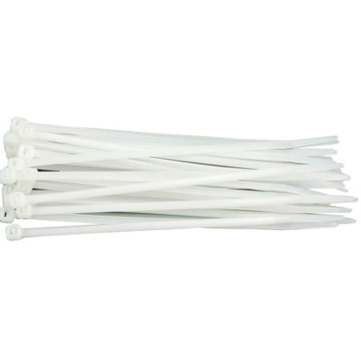Vorel Opaska plastikowa 150x25 mm biała 100szt 73883