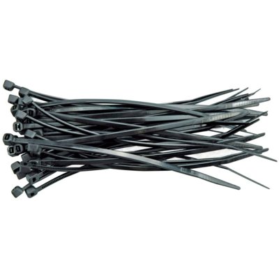 Vorel Opaska plastikowa 190x25 mm czarna 100szt 73894