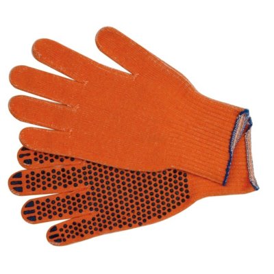 Vorel Rękawice bawełniane, nakrapiane, pomarańczowe, sfd 74102