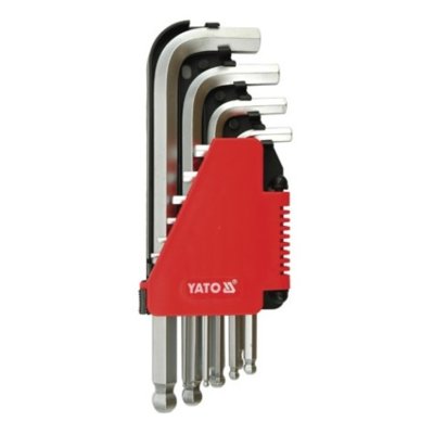 Yato Klucze imbus hex, kulka 2-12 mm, 10 cz. YT-0509