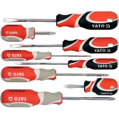YATO Zestaw wkrętaków PŁ 4-6,5mm PH0-PH2 8szt. SVCM55 YT-2670
