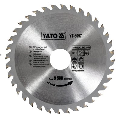 YATO PIŁA TARCZOWA Z WĘGLIKIEM 160X36X30 MM (YT-6057)