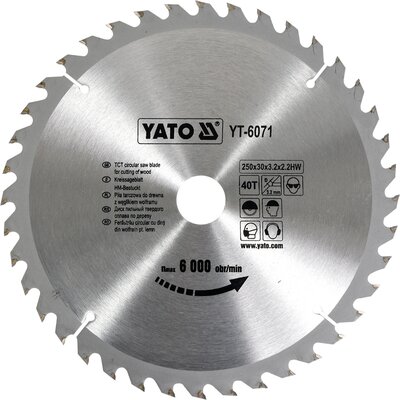 YATO PIŁA TARCZOWA Z WĘGLIKIEM 250X40X30 MM (YT-6071)