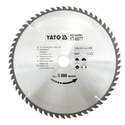 YATO PIŁA TARCZOWA Z WĘGLIKIEM 300X60X30 MM (YT-6077)