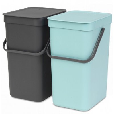 Brabantia Kosz podwójny do segregowania odpadów szafkowy Sort & Go 2 x 12l 109980