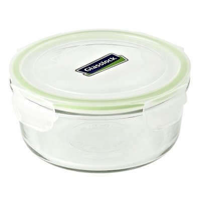 Glasslock Pojemnik kuchenny okrągły zielony, 370 ml