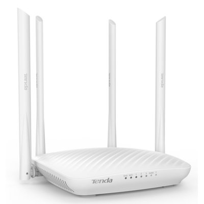 Tenda F9 600 Mbit/s Wi-FiRouter (4 X antena telewizyjna, 1 X WAN, 3 X LAN, appsteuerung zewnętrzne, technologii formowania wiązki +, WPS) Biały F9
