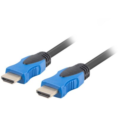 LANBERG LANBERG Kabel HDMI-HDMI M/M v2.0 4K 0.5m czarny (CA-HDMI-20CU-0005-BK)