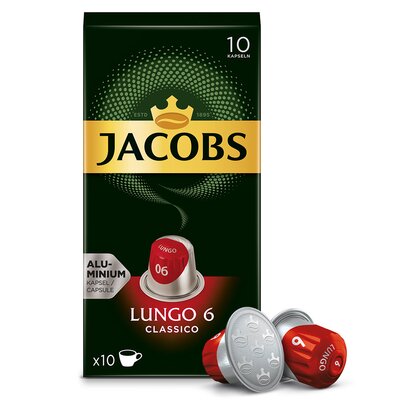 Jacobs Kawa w kapsułkach LUNGO 6 CLASSICO+ 40 zł na dzień dobry w Klubie MediaMarkt ! LUNGO 6 CLASSICO