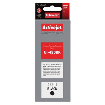ActiveJet Tusz AC-G490Bk (zamiennik Canon GI-490BK; Supreme; 135 ml; czarny) 2_201830