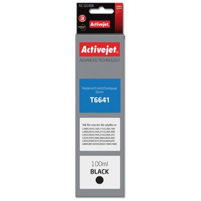 ActiveJet Tusz AE-664Bk (zamiennik Epson T6641; Supreme; 100 ml; czarny)