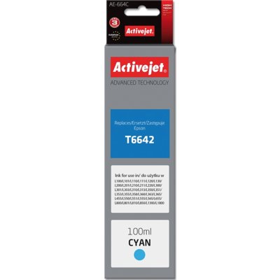 ActiveJet Tusz AE-664C (zamiennik Epson T6642; Supreme; 100 ml; niebieski)