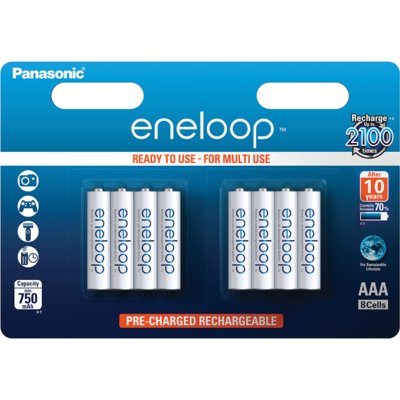 Panasonic Eneloop Micro 750 mAh 1x8 (BK-4MCCE/8BE)