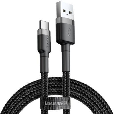 Baseus Kabel Cafule USB-C 3A 0.5M grey black CATKLF-AG1