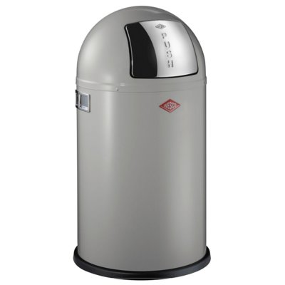 Wesco 175 531  76 Pushboy pojemnik na odpadki/kosz na śmieci z pedałem malowana proszkowo blachy stalowej 35.0 x 35.0 x 63.0 cm, szary 175 531-76