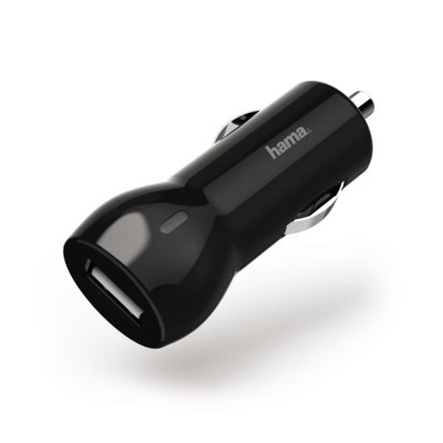 ŁADOWARKA SAMOCHODOWA USB 2xUSB) 12V 2,4A CZARNA)
