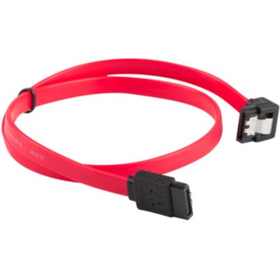 LANBERG Kabel SATA Lanberg DATA II 3Gb/s F/F 0,5m kątowy metalowe zatrzaski czerwony CA-SASA-13CC-0050-R