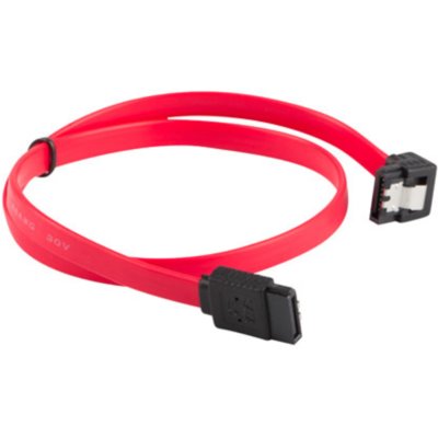LANBERG Kabel SATA Lanberg DATA II 3Gb/s F/F 1m kątowy metalowe zatrzaski czerwony CA-SASA-13CC-0100-R