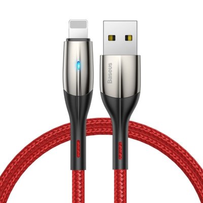 Baseus Kabel USB Horizontal LED Apple Lightning 200cm Red CALSP-C09