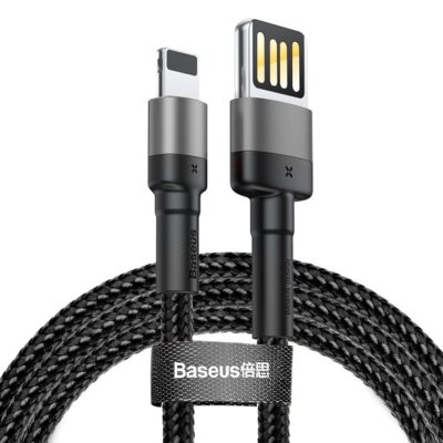 Baseus Kabel CALKLF-GG1 USB 2.0 M - Lightning M; 1m; kolor szaro-czarny