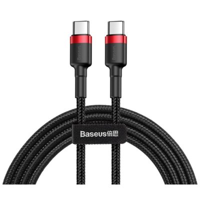 Baseus Kabel Cafule 2x USB-C QC 3A 2m PD red black CATKLF-H91