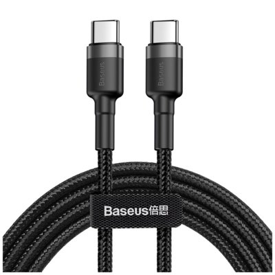 Baseus Kabel Cafule 2x USB-C QC 3A 1m PD red black CATKLF-G91