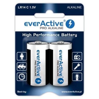 EverActive 2 x baterie alkaliczne Pro LR14 C blister EVLR14-PRO