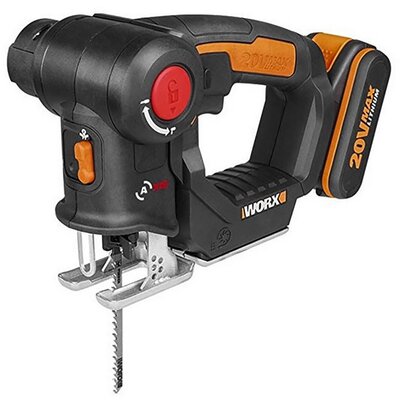 WORX Worx WX550 - wyrzynarka 2-w-1 - szabla i wyrzynarka - 1 akumulator, 20 V - 2,0 Ah - litowo-jonowa