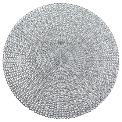 Zeller Podkładka ochronna dekoracyjna mata na stół kolor srebrny 41 cm B071RSD3ZY