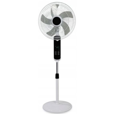 VOLTENO Wentylator podłogowy z pilotem 40 cm 50 W biało-czarny