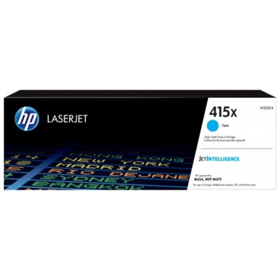 HP Toner 415X Cyan LaserJet Toner Cartridge W2031X