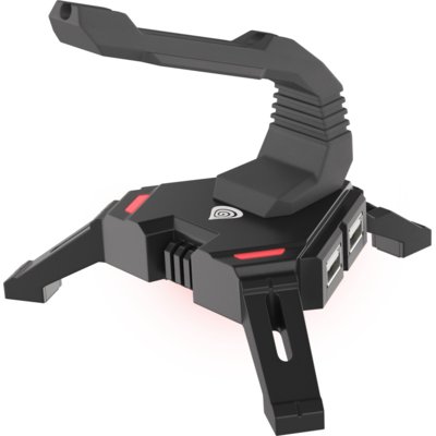 Natec Uchwyt do kabla myszki Mouse Bungee Genesis Vanad 300 + aktywny hub USB NBU-1441