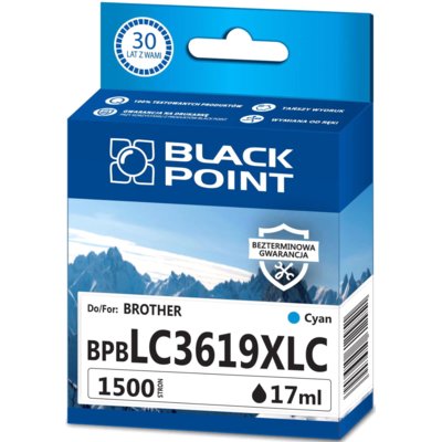 BlackPoint Tusz zgodny z Brother LC3619XLC Cyan produkcji Black Point 1500 stron BPBLC3619XLC