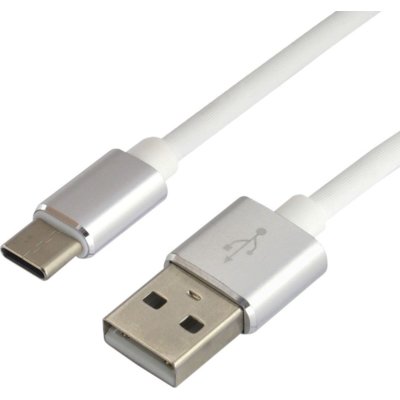 everActive Kabel przewód silikonowy USB USB-C Typ-C everActive CBS-1CW 100cm z obsługą szybkiego ładowania do 3A biały CBS-1CW