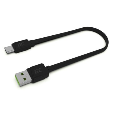 Green Cell Przewód GCmatte USB-C Płaski z obsługą szybkiego ładowania KABGC03